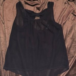 Sheer black tank top